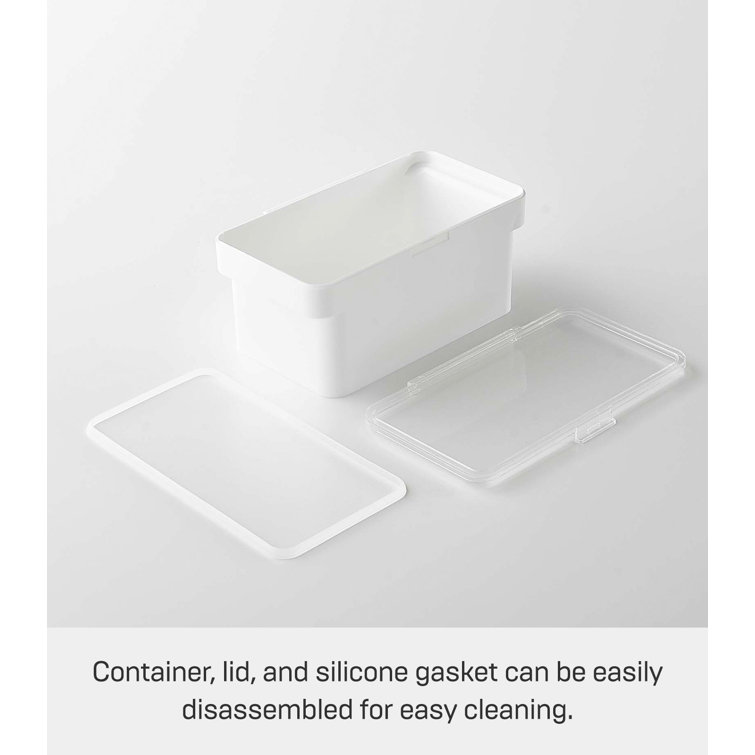 Small White Airtight Plastic Pet Food Storage Container