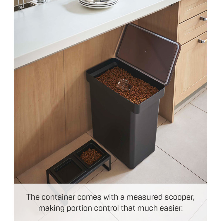 Black Extra Large Airtight Plastic Pet Food Storage Container