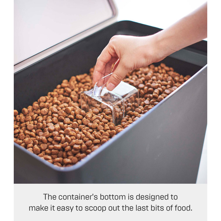 Black Extra Large Airtight Plastic Pet Food Storage Container