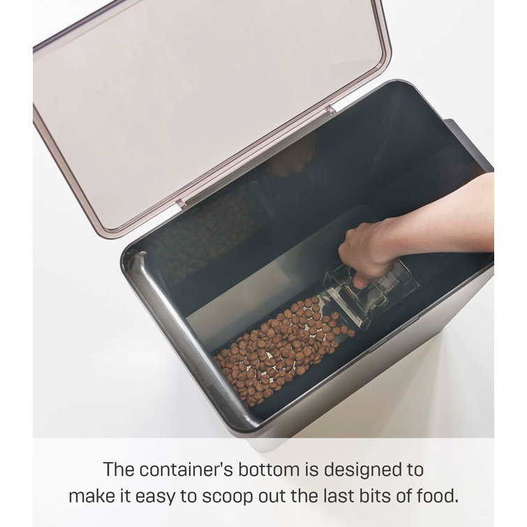 Large Black Airtight Plastic Pet Food Container