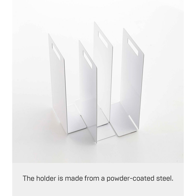 White Steel Interlocking Towel Storage Organizer with Handles