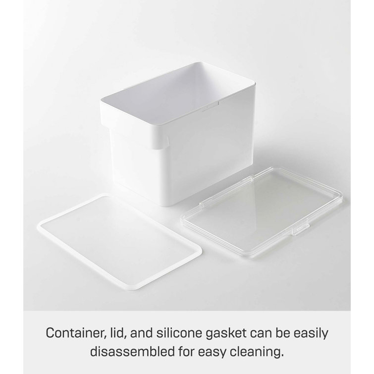 White Airtight Plastic Pet Food Storage Container with Transparent Lid