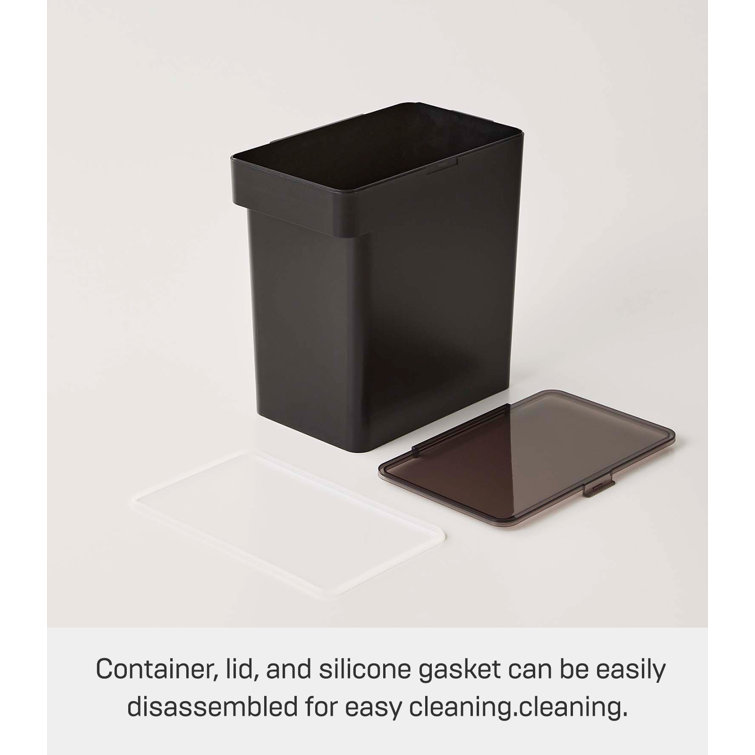 Large Black Airtight Plastic Pet Food Container