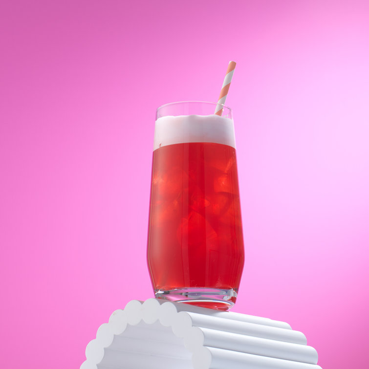 Gwen 18oz Lead-Free Crystal Highball Glass Set
