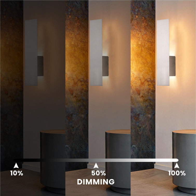 Satin Nickel Rectangular Plug-In Wall Sconce with Frosted Glass