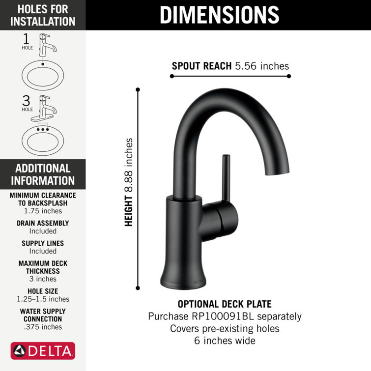 Elegant Modern Bronze Single Hole Bathroom Faucet with ADA Compliance
