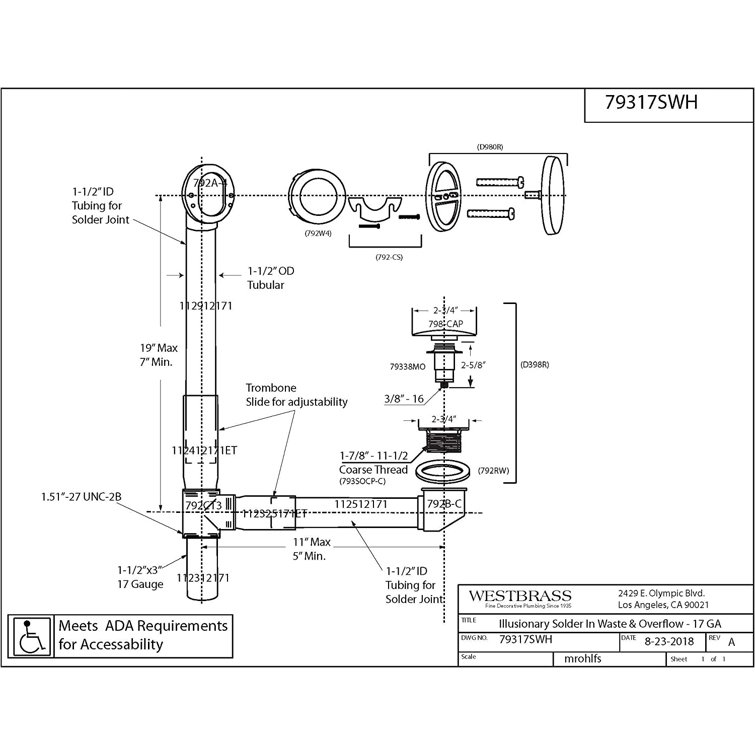 Stainless Steel Round Toe Touch Tub Drain Assembly