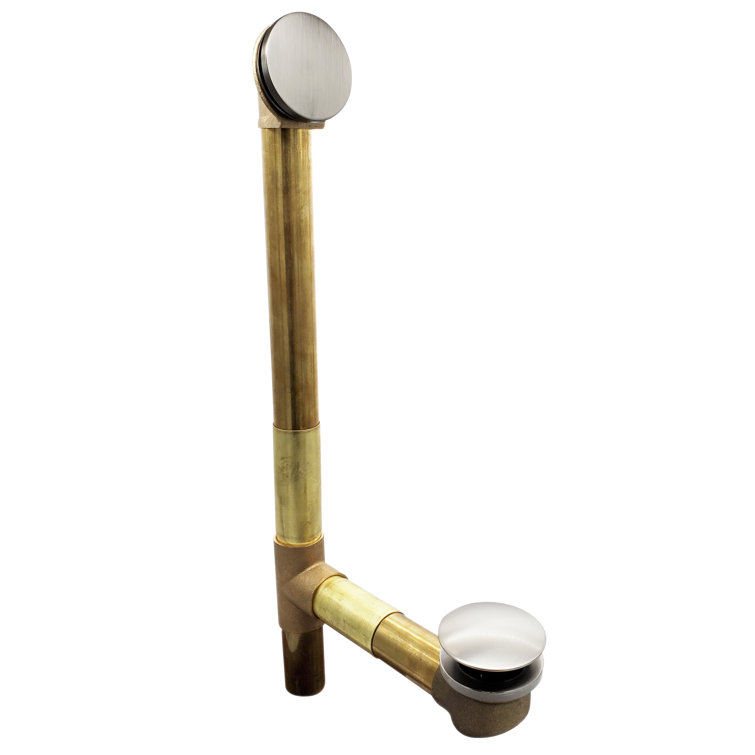 Stainless Steel Round Toe Touch Tub Drain Assembly