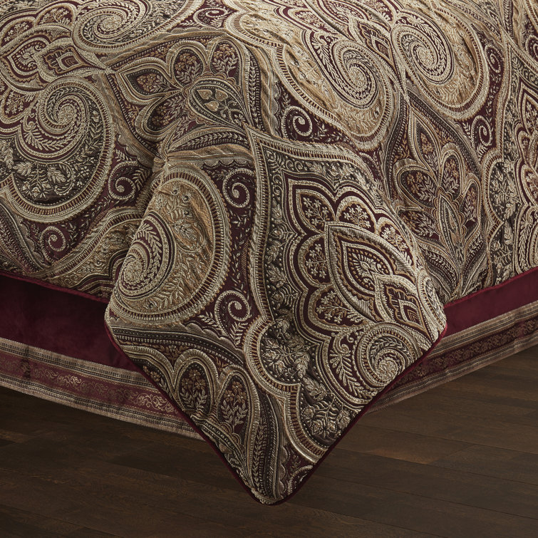 California King Ivory Woven Damask Comforter Set