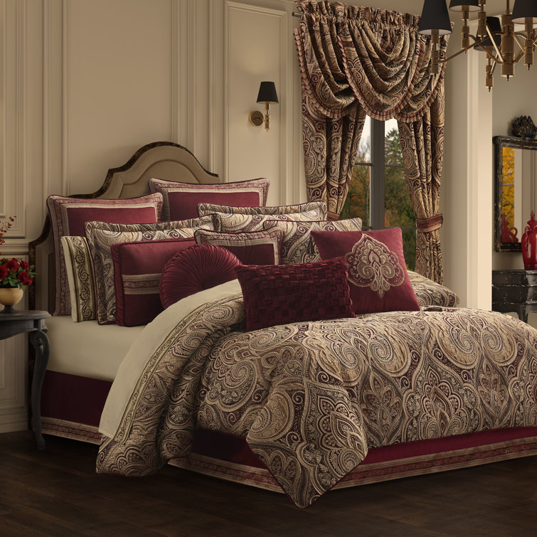 California King Ivory Woven Damask Comforter Set