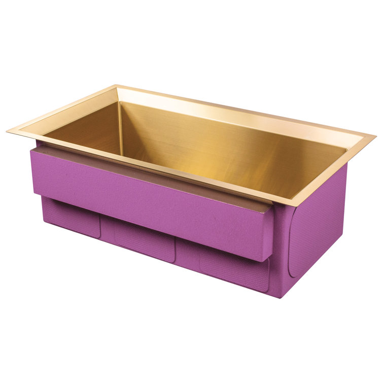 Gold Stainless Steel Single Bowl Undermount Kitchen Sink