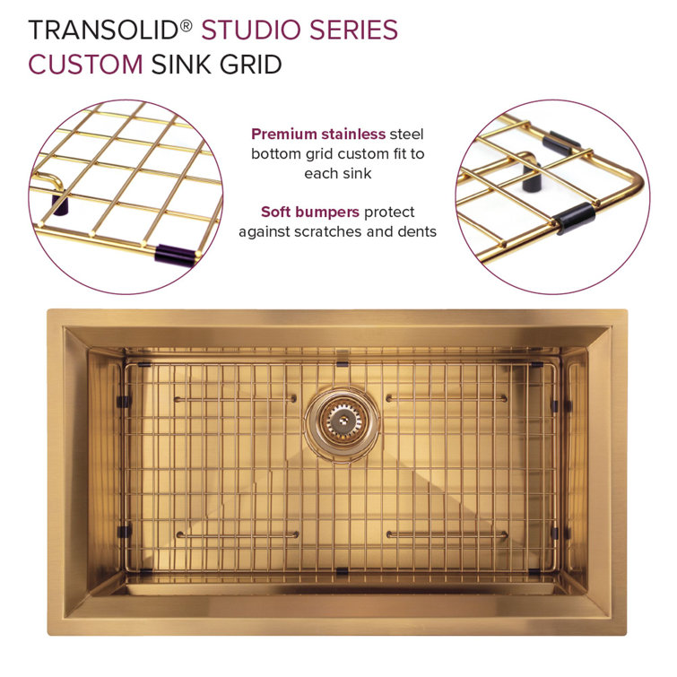 Gold Stainless Steel Single Bowl Undermount Kitchen Sink