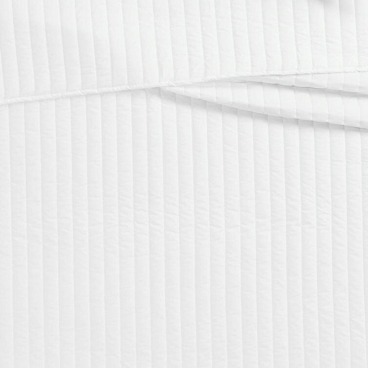 White Full Cotton Quilt Set with Polyfill