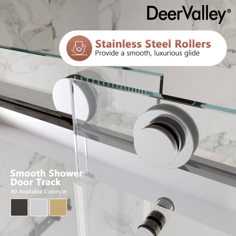 Concord 60" Frameless Sliding Shower Door with Chrome Finish