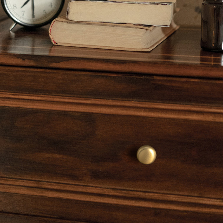 Champagne Bronze Round Mushroom Cabinet Knobs with Mounting Hardware