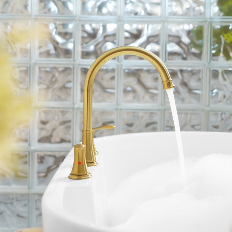 Demeter Brushed Gold High Arc 2-Handle Roman Tub Faucet