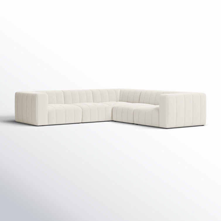 Fayette Cloud Tufted 5-Piece L-Shaped Modular Sectional