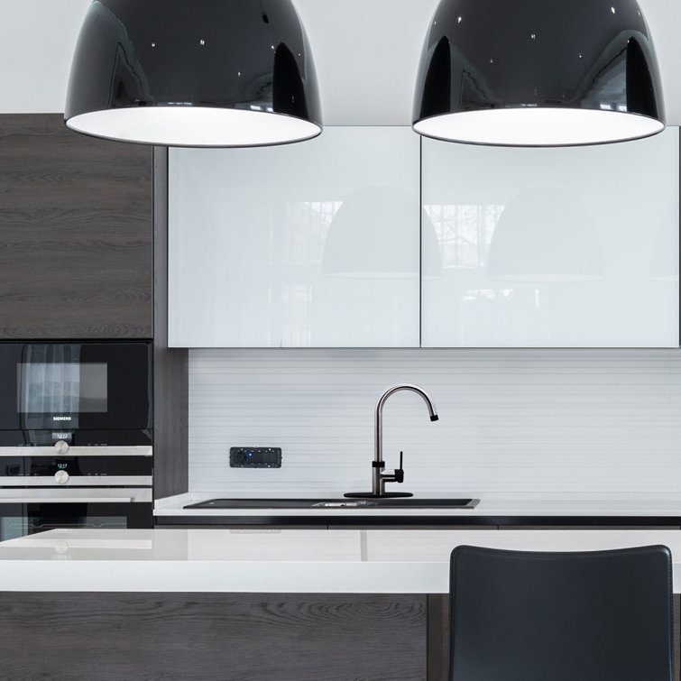 Matte Black and Stainless Steel 3-in-1 Kitchen Faucet with Instant Hot Water Tank