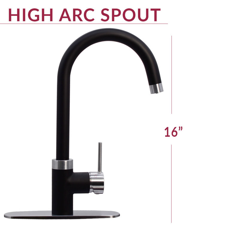 Matte Black and Stainless Steel 3-in-1 Kitchen Faucet with Instant Hot Water Tank