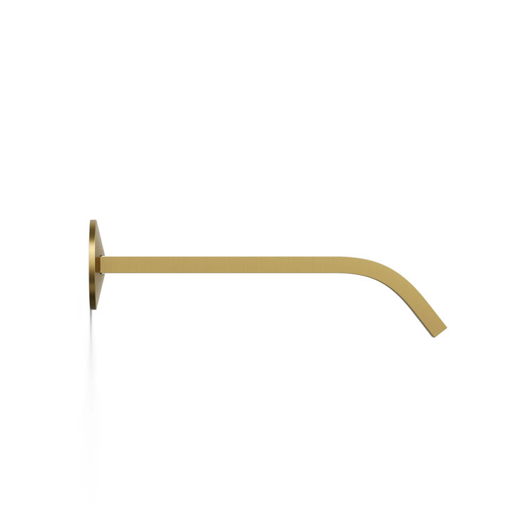 Brushed Brass Single Hole Bathroom Faucet with Lever Handle