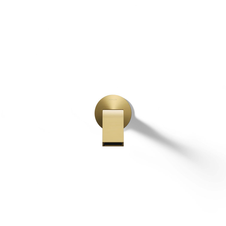 Brushed Brass Single Hole Bathroom Faucet with Lever Handle