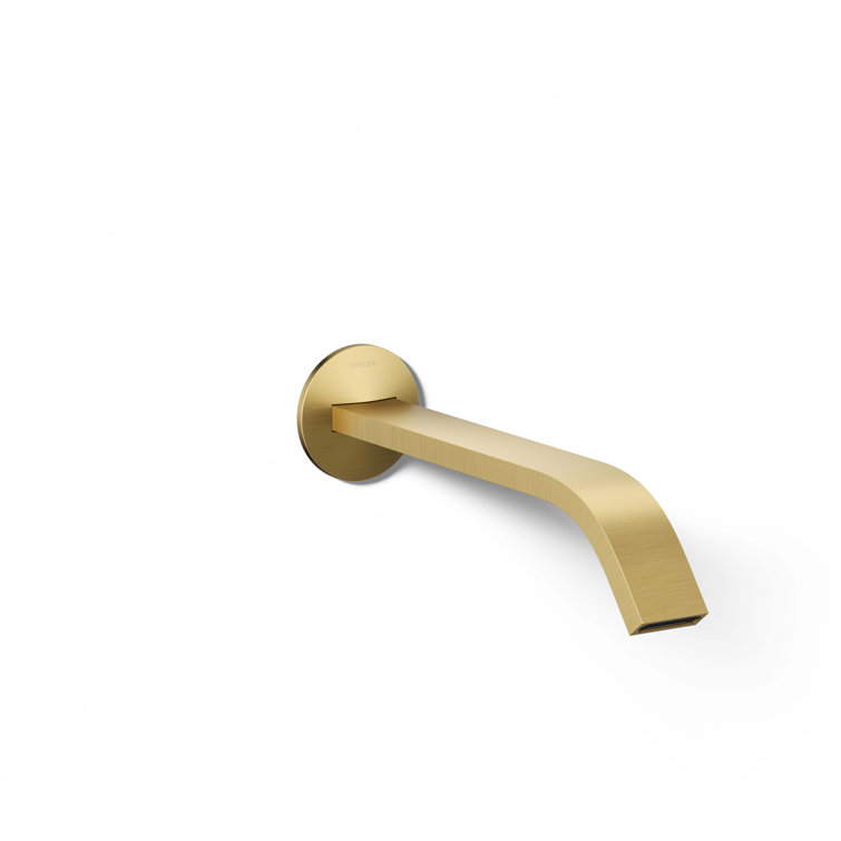 Brushed Brass Single Hole Bathroom Faucet with Lever Handle