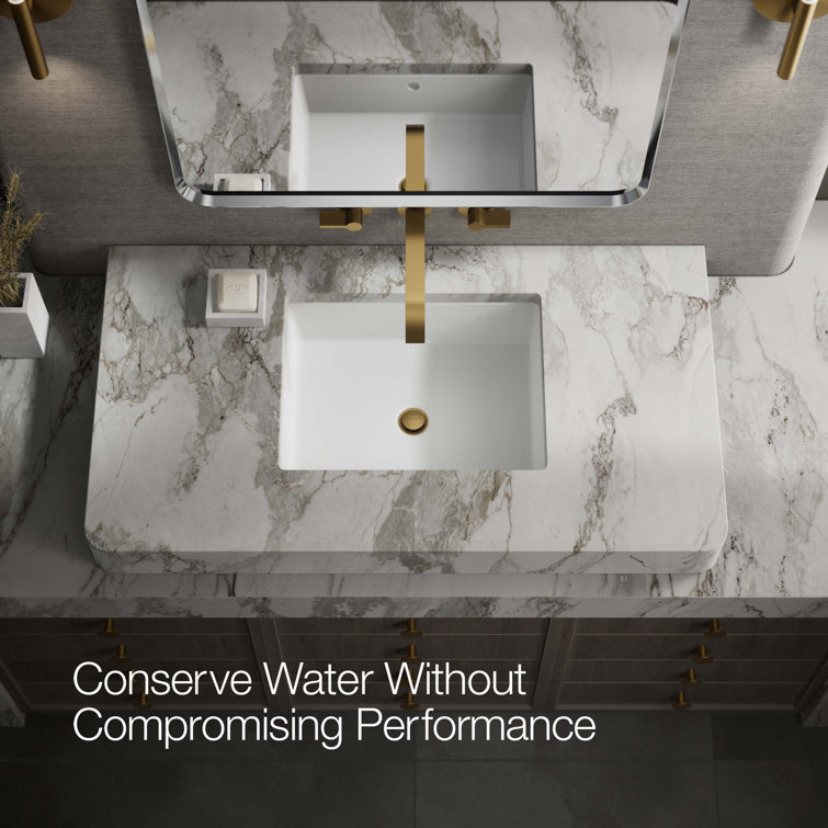Brushed Brass Single Hole Bathroom Faucet with Lever Handle