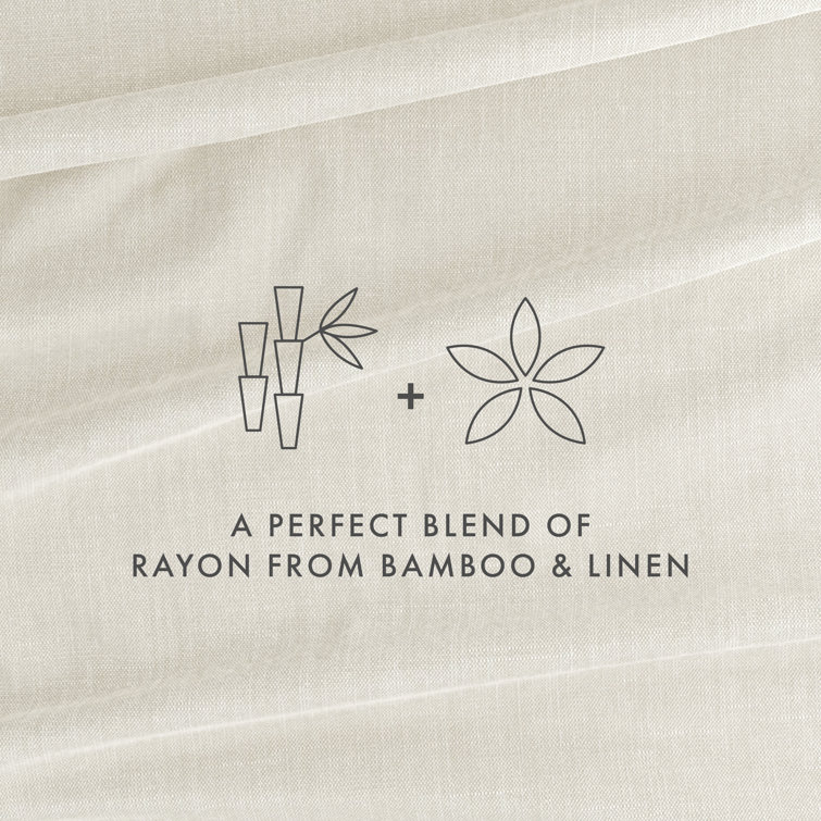 Full Natural Bamboo Linen Blend 4-Piece Sheet Set