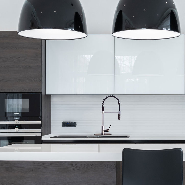 21" Matte Black Stainless Steel Pull Down Kitchen Faucet