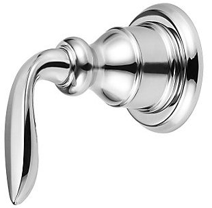 Polished Chrome Wall-Mounted Lever Handle Faucet