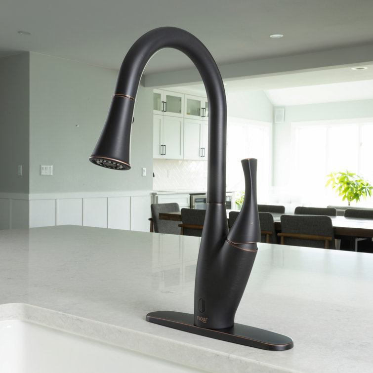Oil-Rubbed Bronze Pull-Down Kitchen Faucet with Spray