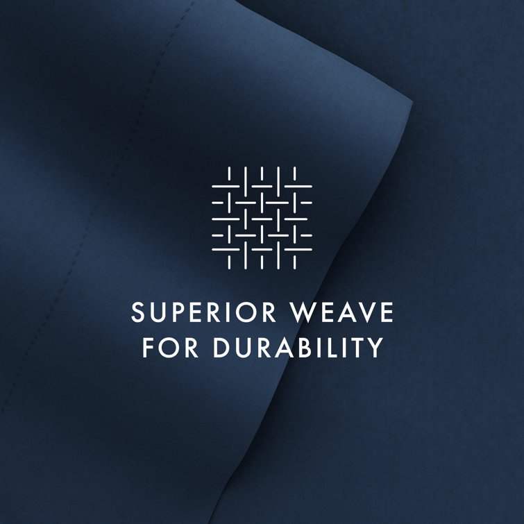 Navy Twin XL Deep Pocket Microfiber Sheet Set