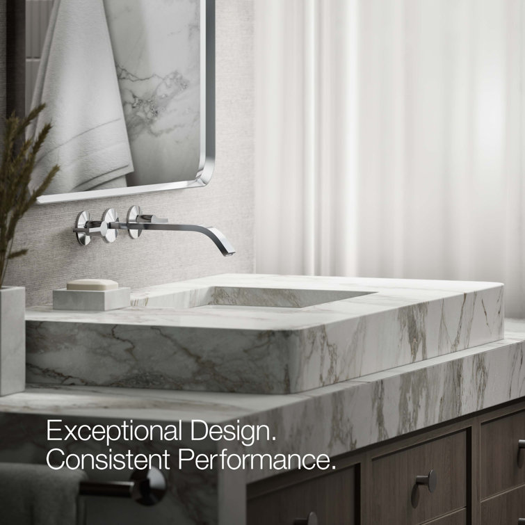 Polished Chrome Wall-Mount Bathroom Sink Faucet Trim