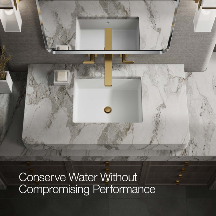 Gold Wall-Mount Bathroom Sink Faucet Trim Set