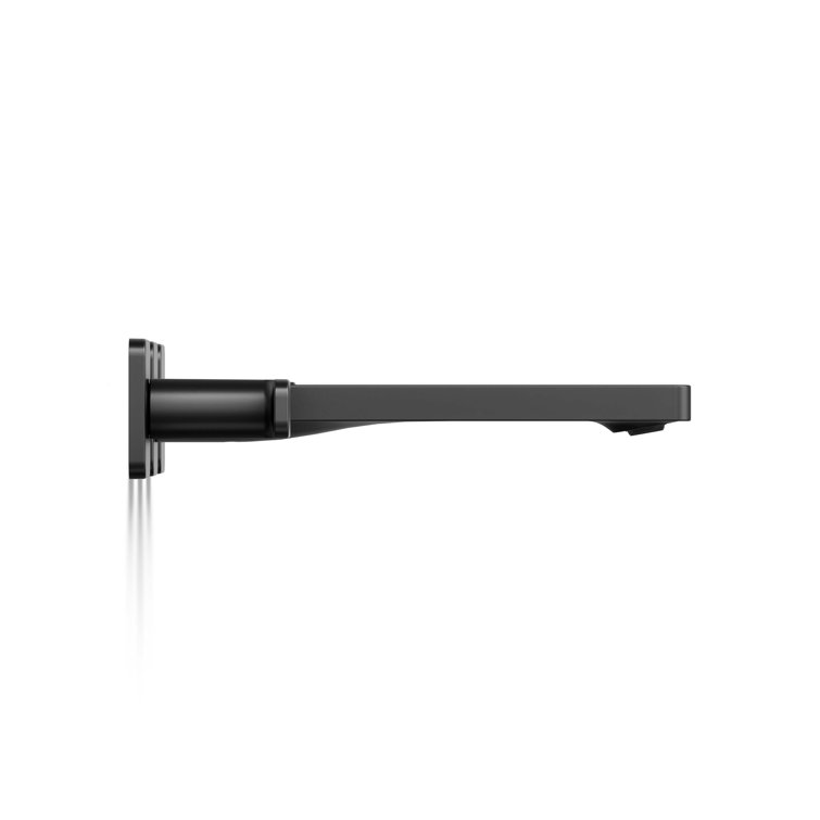 Elegant Matte Black Wall-Mounted Bathroom Sink Faucet with Dual Lever Handles