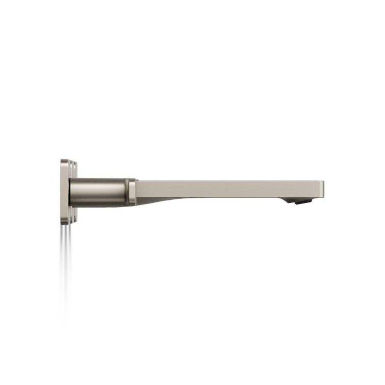 Brushed Nickel Wall-Mounted Bathroom Sink Faucet with Lever Handles