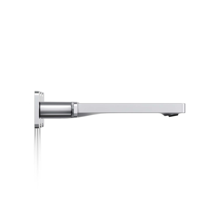 Polished Chrome Wall-Mount Bathroom Faucet with Lever Handles