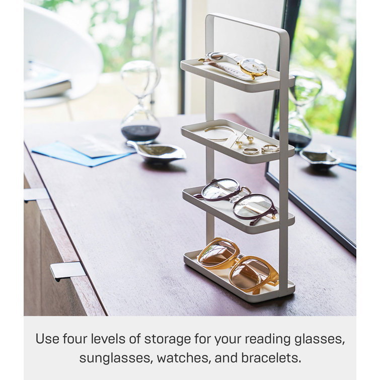 White 4-Tier Metal Jewelry and Accessory Stand