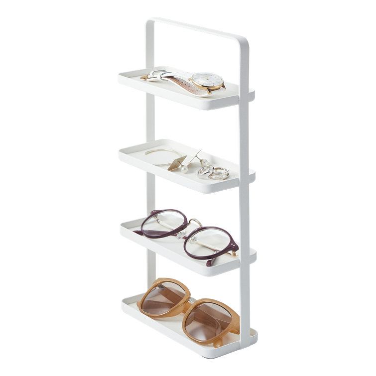 White 4-Tier Metal Jewelry and Accessory Stand