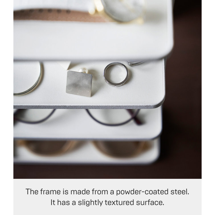 White 4-Tier Metal Jewelry and Accessory Stand