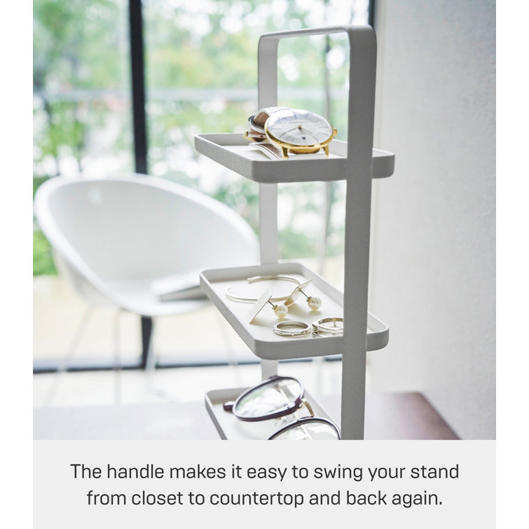 White 4-Tier Metal Jewelry and Accessory Stand