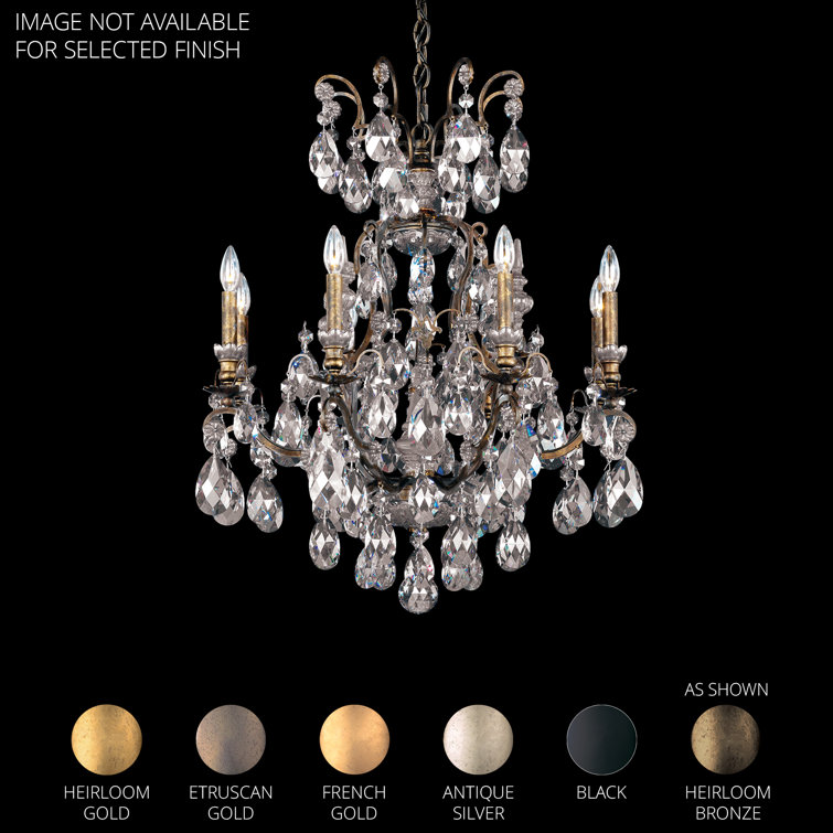 Heirloom Gold 9-Light Crystal Chandelier with Clear Heritage Crystals