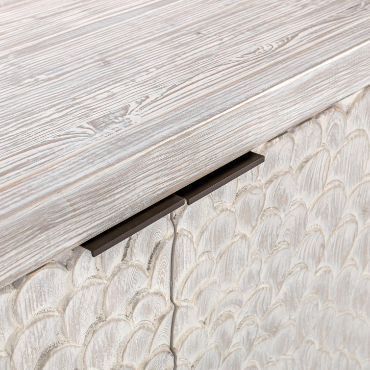 Astrid 86" Vintage Cream Pine Wood Sideboard