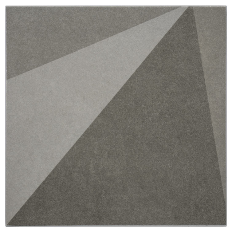 Gray Geometric Matte Porcelain 8x8 Wall Tile
