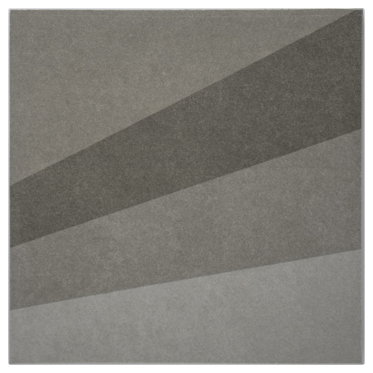 Gray Geometric Matte Porcelain 8x8 Wall Tile