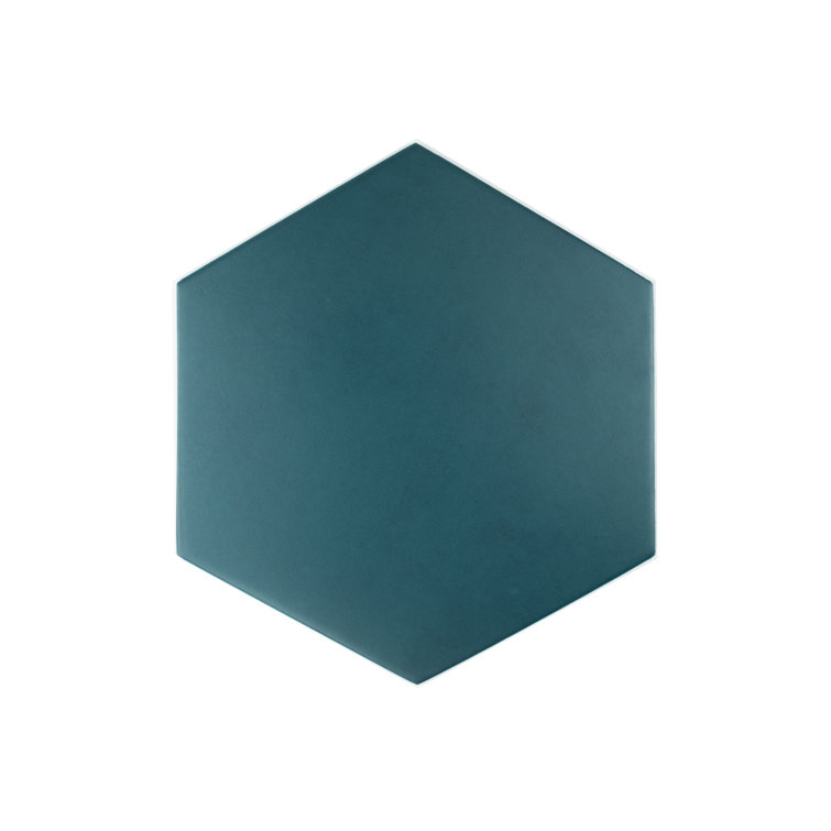 Blue Matte 9x10 Hexagon Porcelain Tile