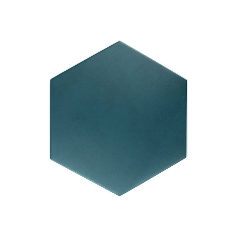 Blue Matte 9x10 Hexagon Porcelain Tile