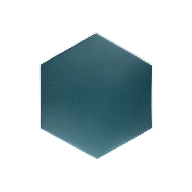 Blue Matte 9x10 Hexagon Porcelain Tile