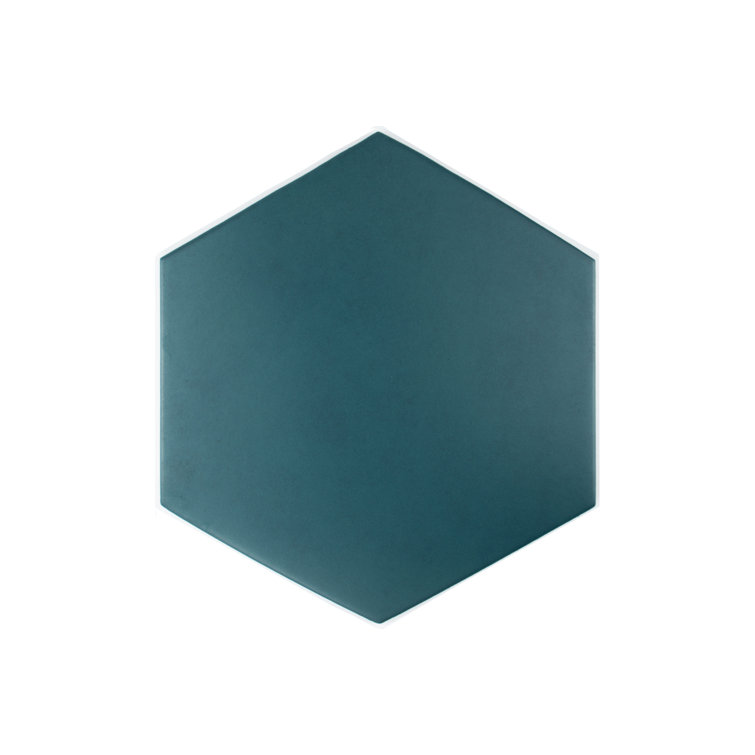Blue Matte 9x10 Hexagon Porcelain Tile