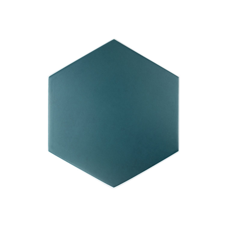 Blue Matte 9x10 Hexagon Porcelain Tile